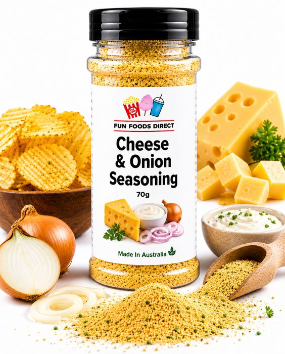 Cheese & Onion Seasoning 60g | Savoury Flavour Boost for Chips, Popcorn & Snacks