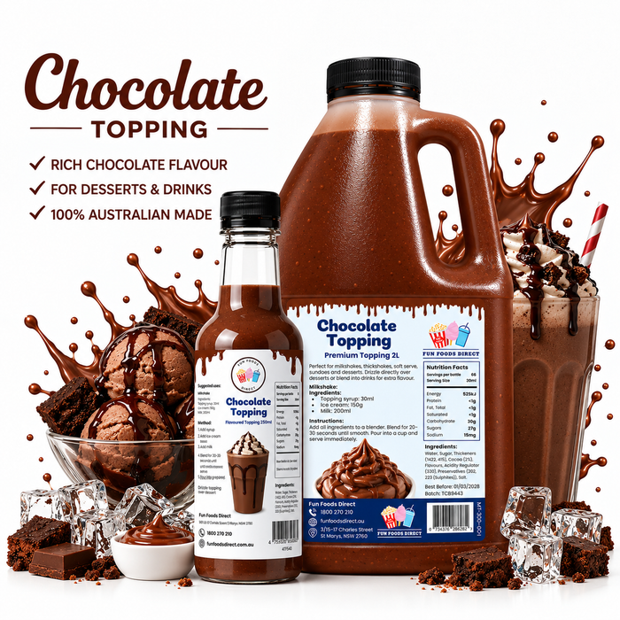 Chocolate Dessert Topping for Thickshakes, Sundaes & Drinks