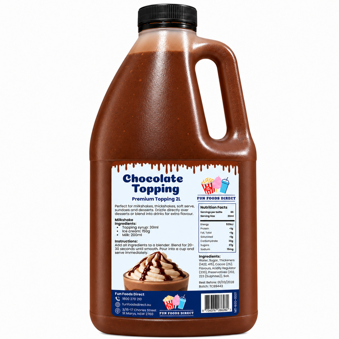 Chocolate Dessert Topping for Thickshakes, Sundaes & Drinks