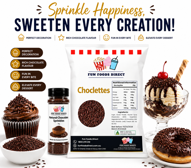 Chocolate Topping Jimmies Sprinkles 1KG