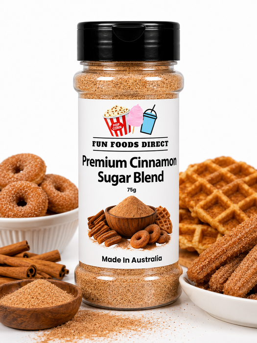 Premium Cinnamon Sugar Blend 75g | Sweet & Spiced Topping for Churros, Doughnuts & Desserts