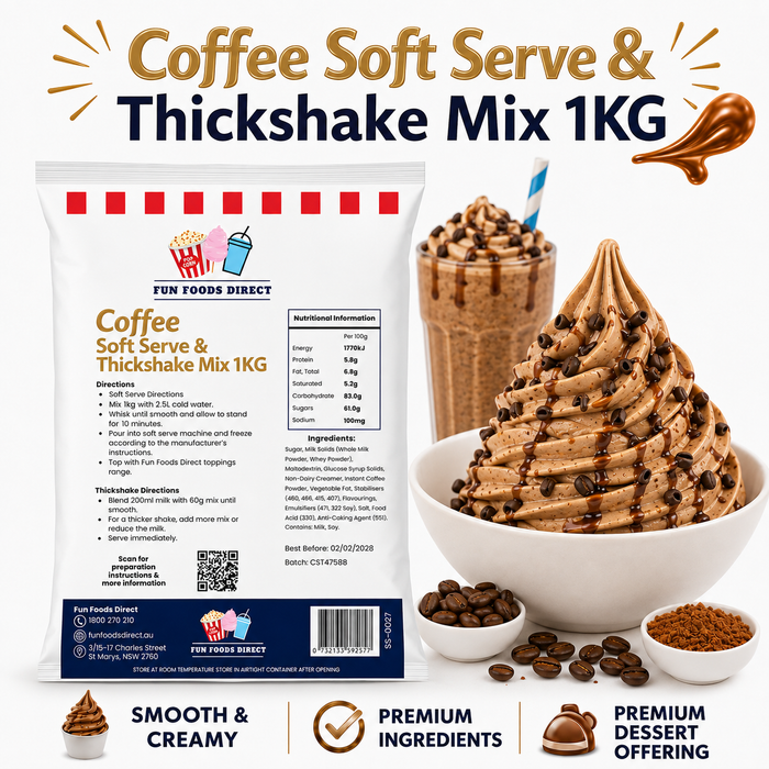 Coffee Soft Serve & Thickshake Mix – 1kg