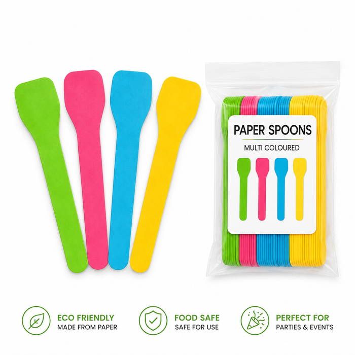 Multi Coloured Paper Spoons