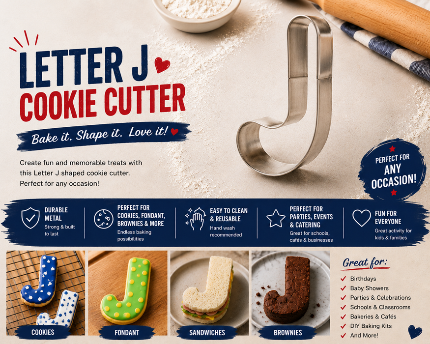 Letter J Cookie Cutter