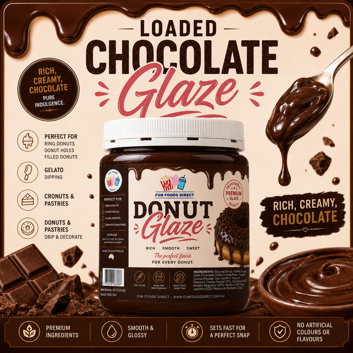 Chocolate Donut Glaze 375ml | Rich, Smooth & Ready to Use | Professional Donut Glaze