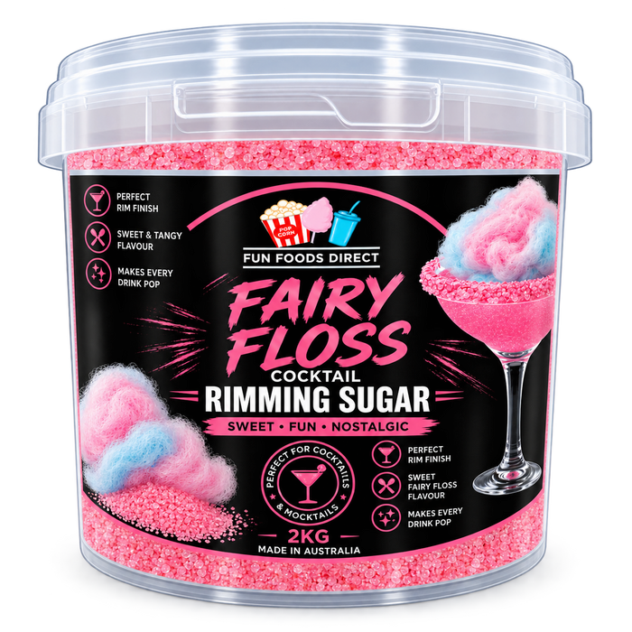 Fairy Floss Cocktail Rimming Sugar | Sweet Cotton Candy Cocktail Garnish