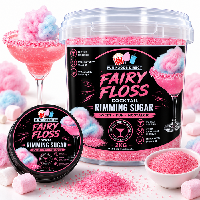 Fairy Floss Cocktail Rimming Sugar | Sweet Cotton Candy Cocktail Garnish