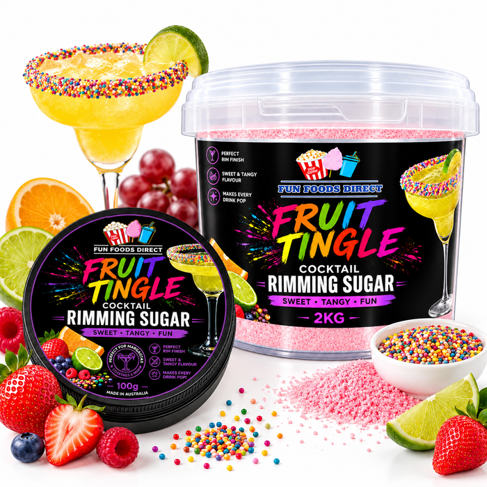 Fruit Tingle Cocktail Rimming Sugar | Sweet, Fizzy & Fruity Cocktail Garnish