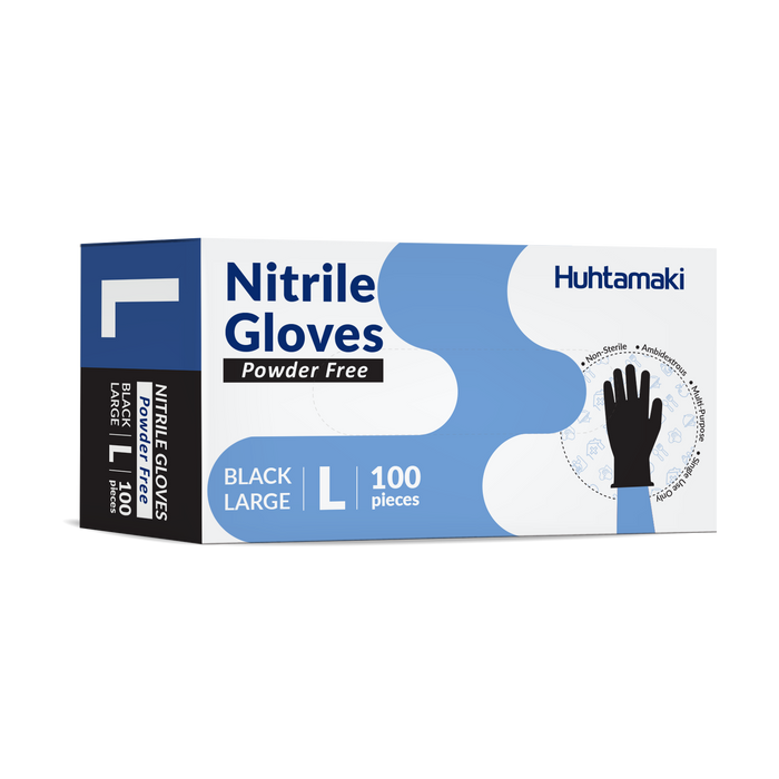 Large Black Nitrile Gloves