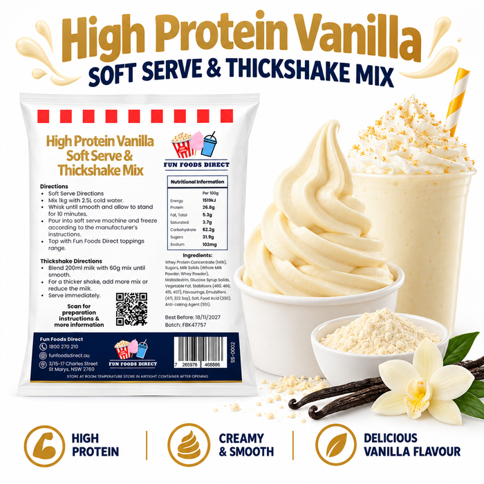 High Protein Vanilla Soft Serve & Thickshake Mix