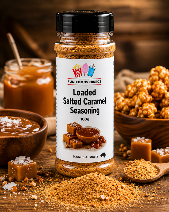 Loaded Salted Caramel Seasoning 60g | Sweet & Salty Flavour Boost for Chips, Popcorn & Desserts