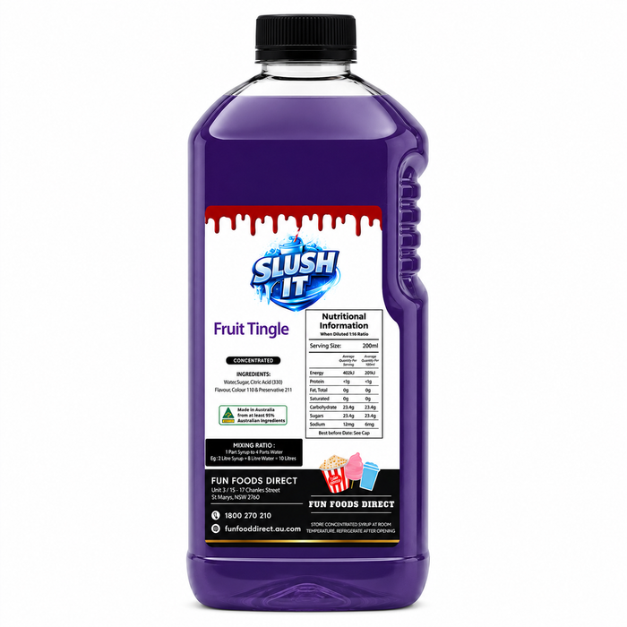 Fruit Tingle Slush / Slushie Mix Bottles