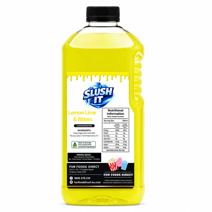 Lemon Lime & Bitters Slush / Slushie Mix Bottles
