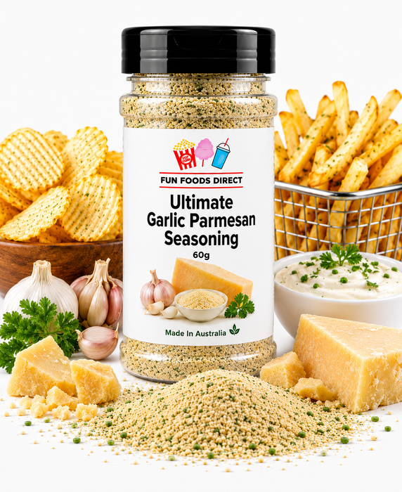 Ultimate Garlic Parmesan Seasoning 60g | Savoury Flavour Boost for Chips, Pasta & Snacks