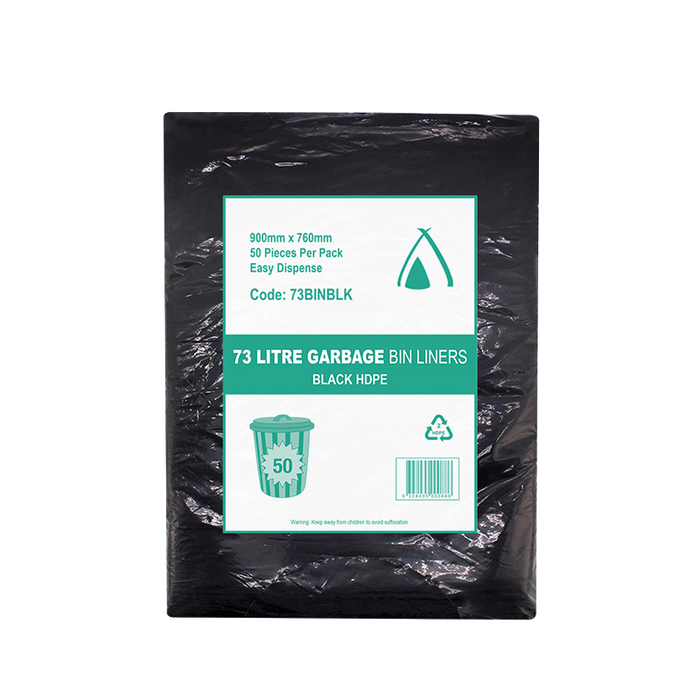 73L HD Black Bin Liner 900mm x 760mm