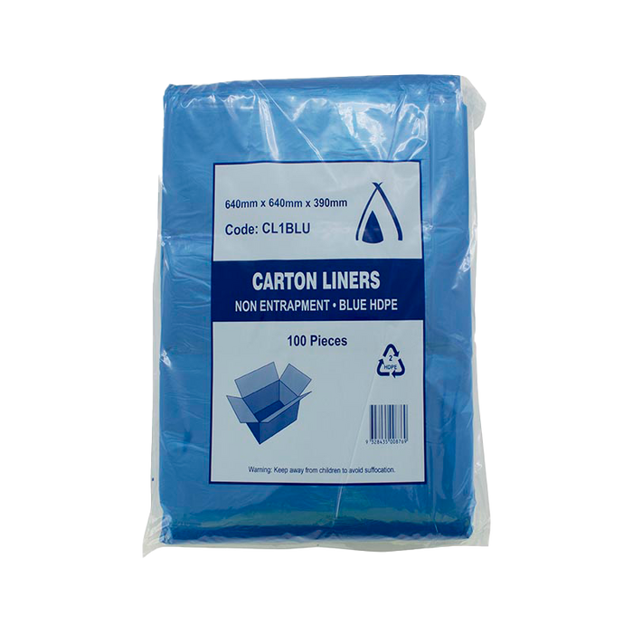 HDPE 13um Blue Carton Liner 640 x 640 x 390mm