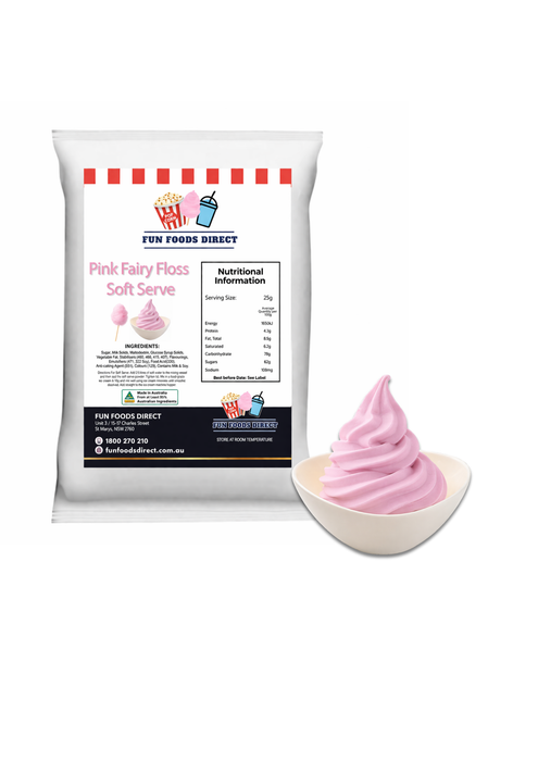 Pink Fairy Floss Soft Serve Mix – Premium Cotton Candy Flavour
