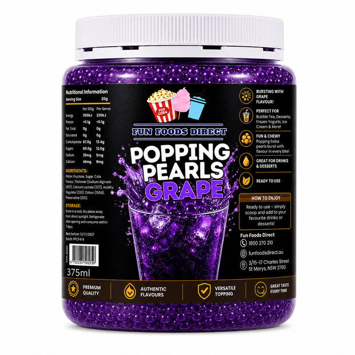 Popping Pearls Grape  – 375ML