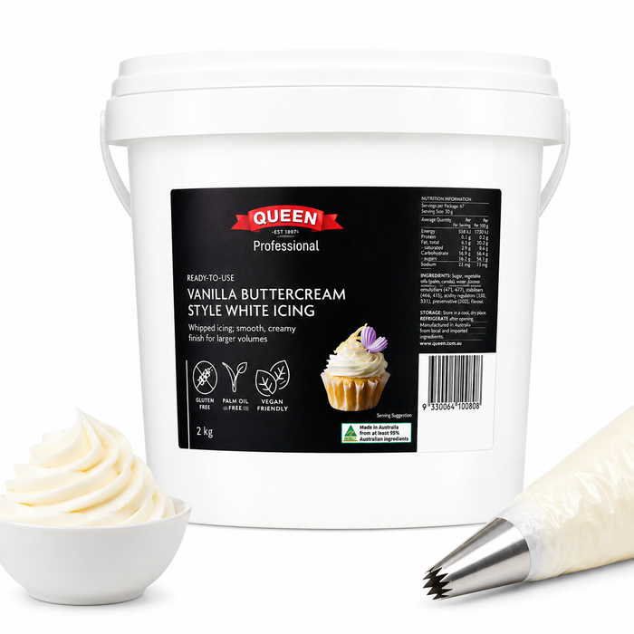 Queen Vanilla Buttercream Style White Icing 2kg