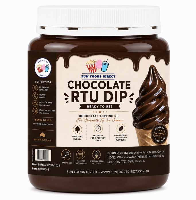 Chocolate RTU Dip | Ready-to-Use Chocolate Coating Dip for Ice Creams, Gelato & Desserts