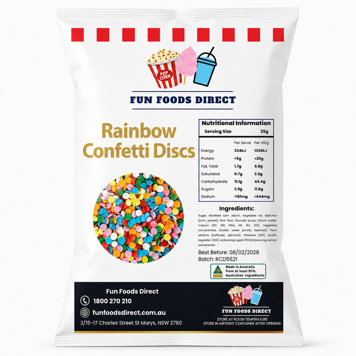 Natural Rainbow Confetti Discs 1KG
