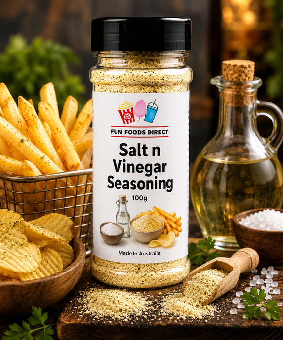 Salt N Vinegar Seasoning 100g | Tangy Flavour Boost for Chips, Popcorn & Snacks