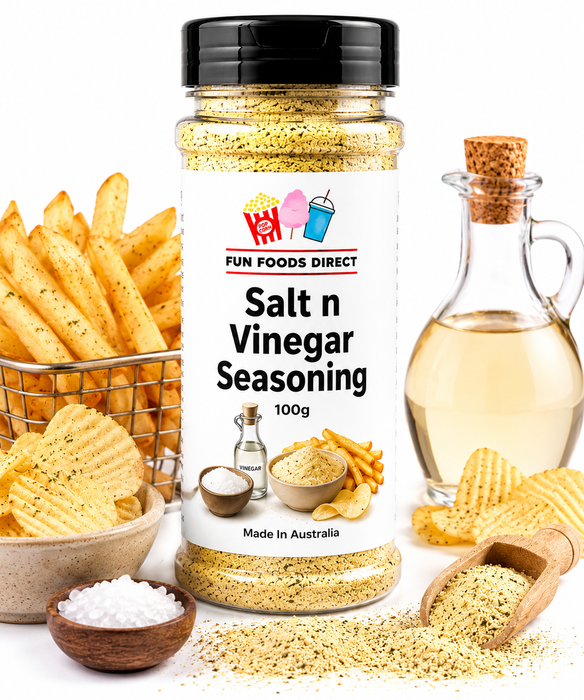 Salt N Vinegar Seasoning 100g | Tangy Flavour Boost for Chips, Popcorn & Snacks