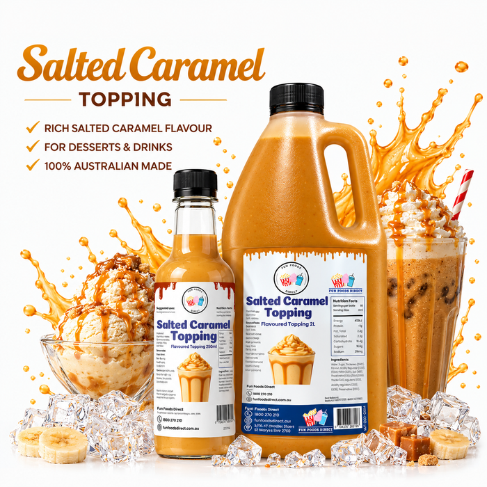 Salted Caramel Dessert Topping for Thickshakes, Sundaes & Drinks