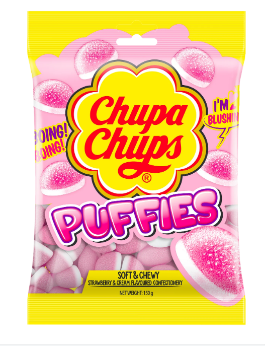 Chupa Chups Puffies Jellies 150g | Soft Fruity Jelly Candy