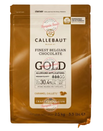 Callebaut Gold 30.4% Couverture Chocolate – 2.5kg