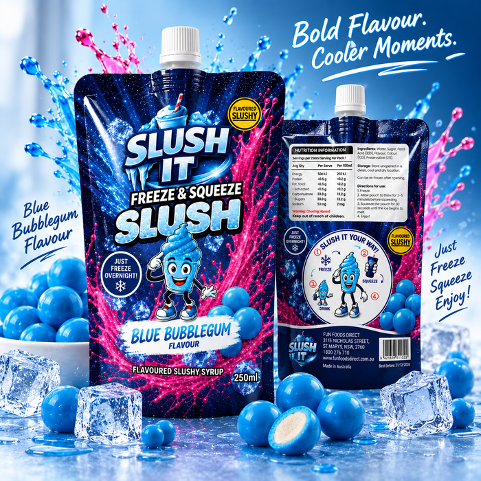 Slush It Blue Bubblegum Flavour – 250ml