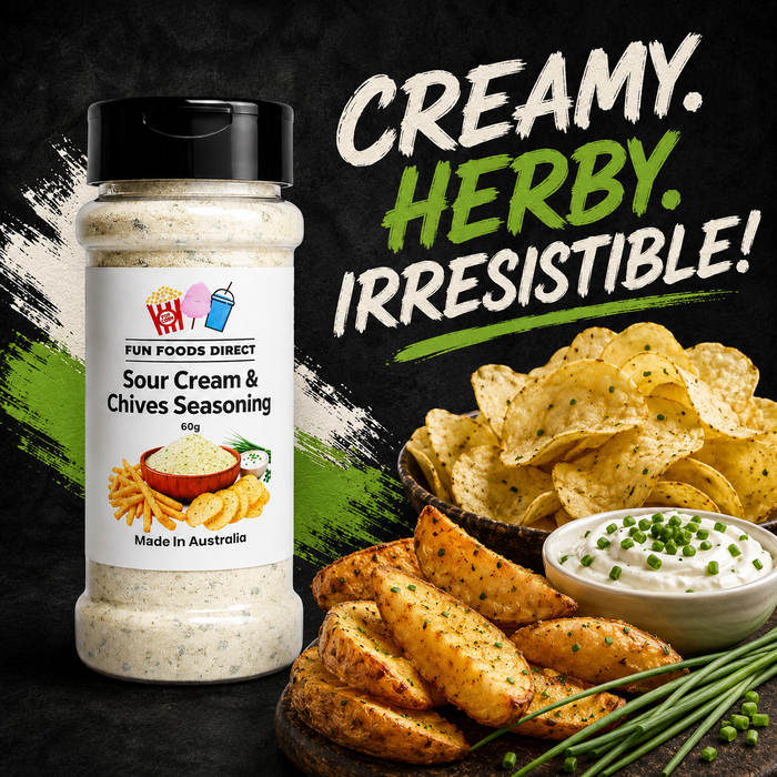 Sour Cream & Chives Seasoning | Creamy Herb Flavour Boost for Chips & Snacks