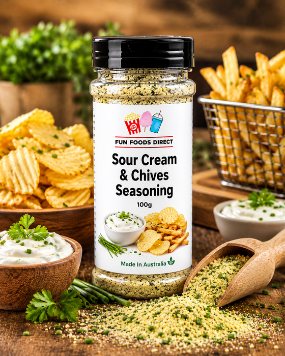 Sour Cream & Chives Seasoning 100g | Creamy Herb Flavour Boost for Chips & Snacks