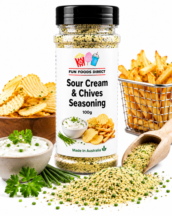 Sour Cream & Chives Seasoning 100g | Creamy Herb Flavour Boost for Chips & Snacks