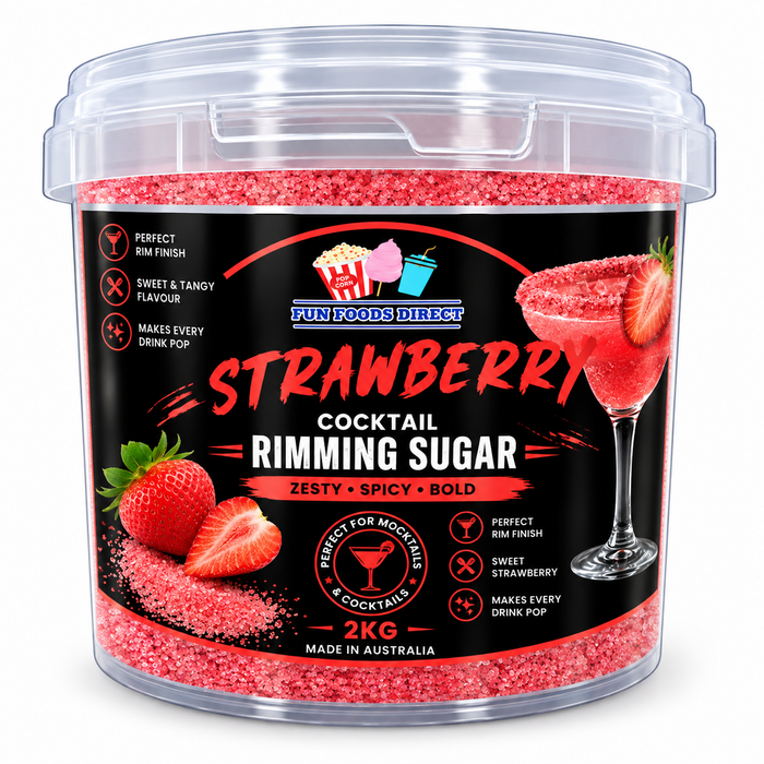 Strawberry Cocktail Rimming Sugar | Sweet, Vibrant & Perfect for Cocktails