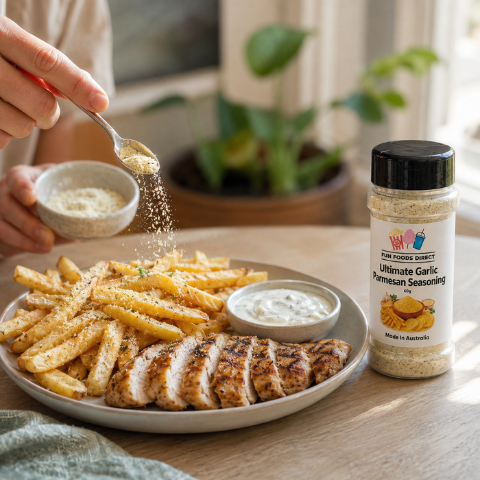 Ultimate Garlic Parmesan Seasoning | Savoury Flavour Boost for Chips, Pasta & Snacks