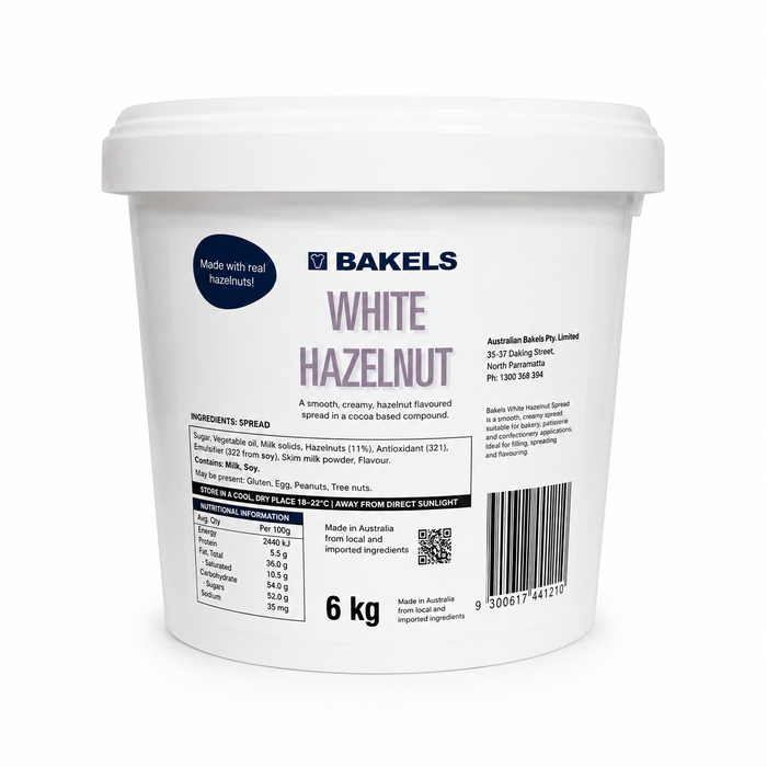 Bakels White Hazelnut Spread 6KG
