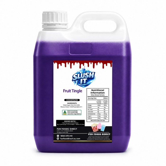 Fruit Tingle Slush / Slushie Mix Bottles