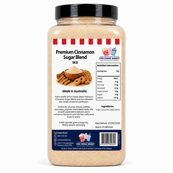 Premium Cinnamon Sugar Blend | Sweet & Spiced Topping for Churros, Doughnuts & Desserts