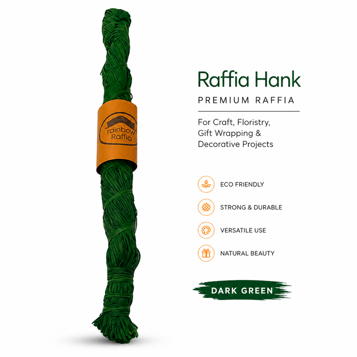 Dark green Raffia Hank 250g