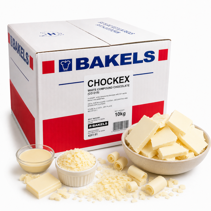 CHOCKEX White MB 10KG Carton – Premium White Compound Chocolate for Baking, Coating & amp; Desserts