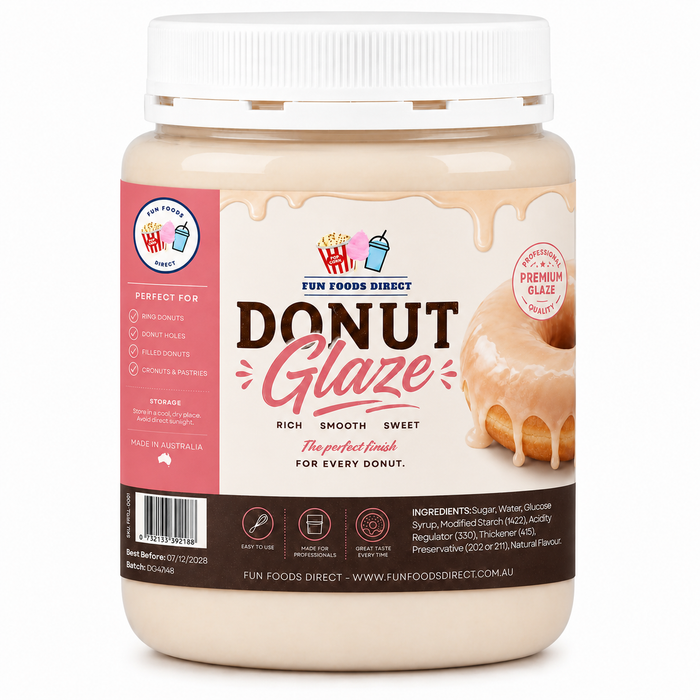 White Chocolate Donut Glaze | Professional Ready-to-Use Donut Glaze for Bakery & Dessert Creations