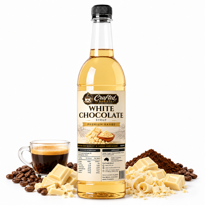 White Chocolate Syrup Premium Range 800mL | Café Syrup