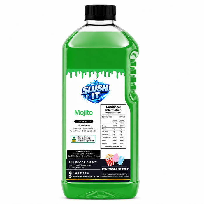 Mojito Slush / Slushie Mix Bottles