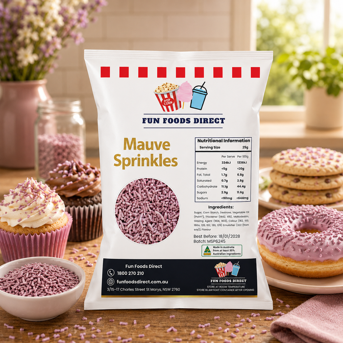 Mauve Topping Jimmies Sprinkles 1KG