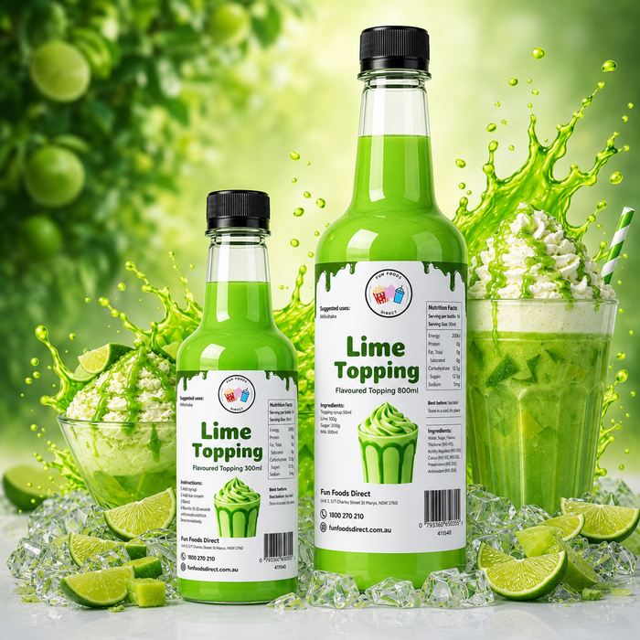 Lime Dessert Topping for Thickshakes, Sundaes & Drinks