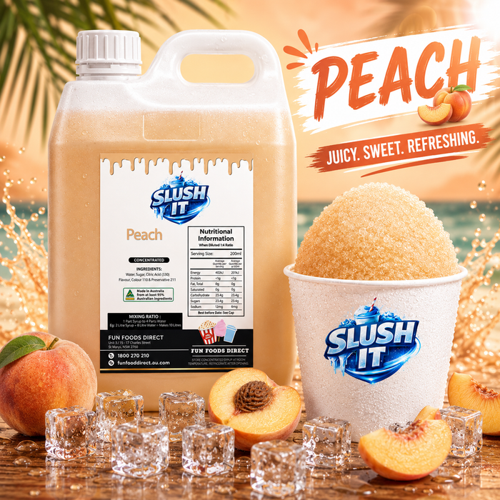 Peach Sno Cone Flavour Bottle 2L