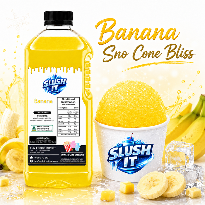 Banana Sno Cone Flavour Bottle