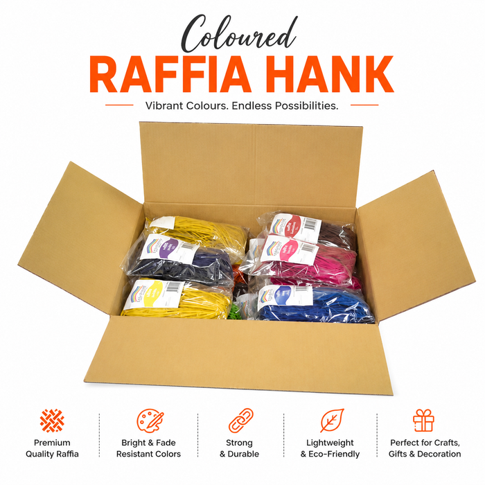 Mixed Raffia Hank Box (20x25g)