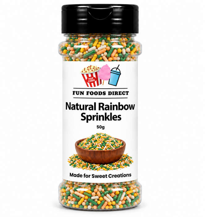 Natural Rainbow Topping Jimmies Sprinkles